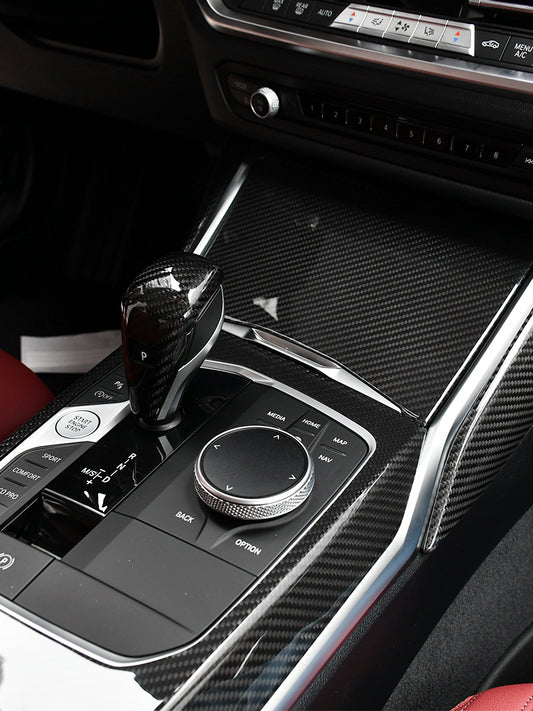 BMW 2 3 4 серии G20 G22 G42 G80 G82 крышка панели переключения передач из углеродного волокна