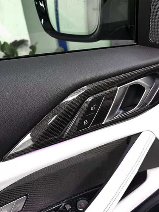 Накладка на рамку дверной ручки из углеродного волокна для BMW 4 серии G22 G23 G24 (2021)