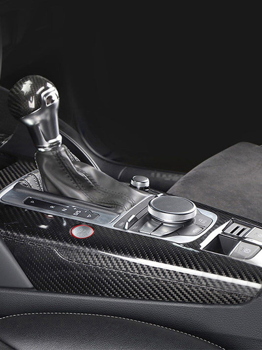 Audi A3 8V S3 RS3 Карбоновая накладка на панель переключения передач (LHD, 2012-2020)