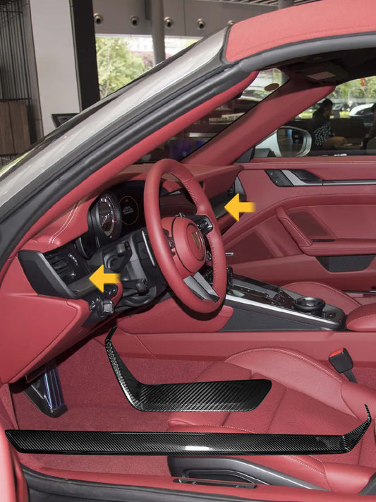 Porsche 911 992 Carbon Fiber Center Console Cover (2019-2024)