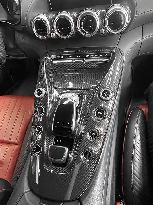 Комплект центральной консоли из настоящего углеродного волокна 5 шт. для Mercedes AMG GT/GTS/GTR (2016-2018)
