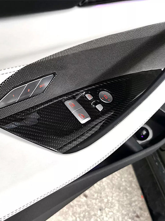 Крышка панели переключателей стеклоподъемников из углеродного волокна для BMW 4 серии G22