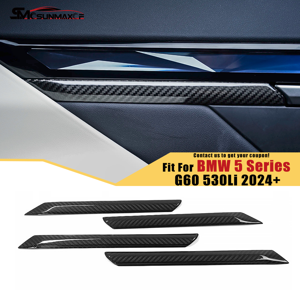 BMW 5 Series G60 G68 i5 M60 Carbon Fiber Door Panel Trim (2024)