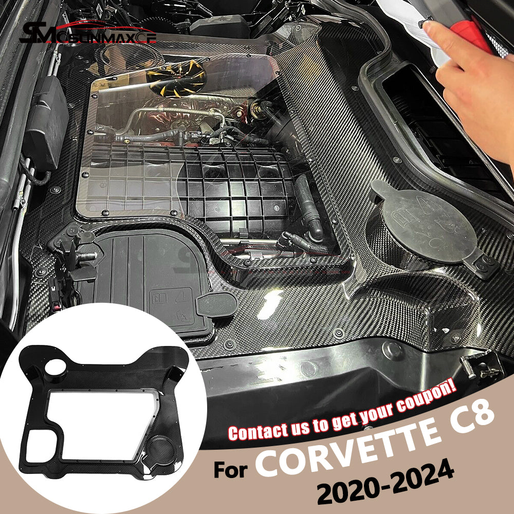 Capot moteur arrière en fibre de carbone pour Corvette C8 Cabriolet (2020-2024)
