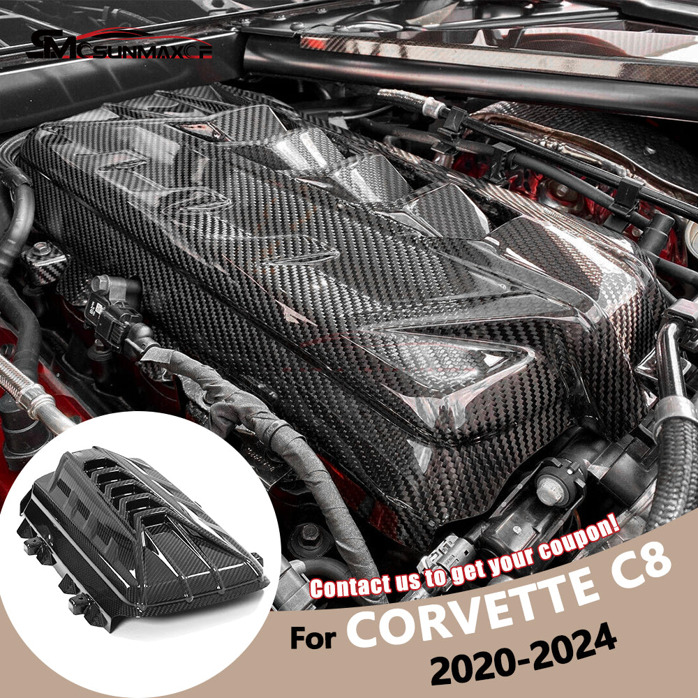 Capot moteur en fibre de carbone pour Corvette C8 Cabriolet Coupé Z51 (2020-2024)