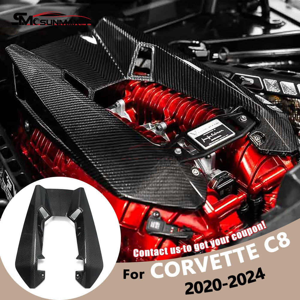 Garniture de capot moteur en fibre de carbone pour Chevrolet Corvette C8 Z06 2023-2024