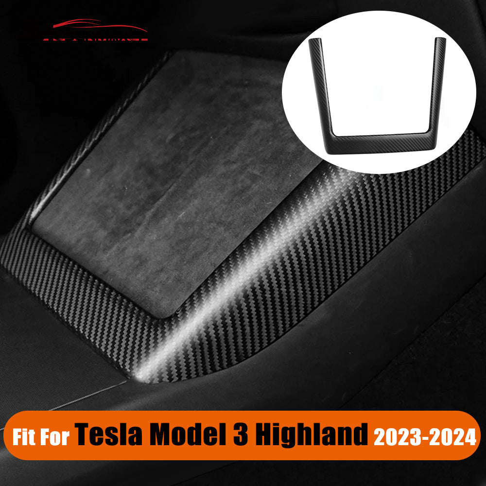 Cadre de chargement sans fil en fibre de carbone pour Tesla Model 3 Highland 2023-2024
