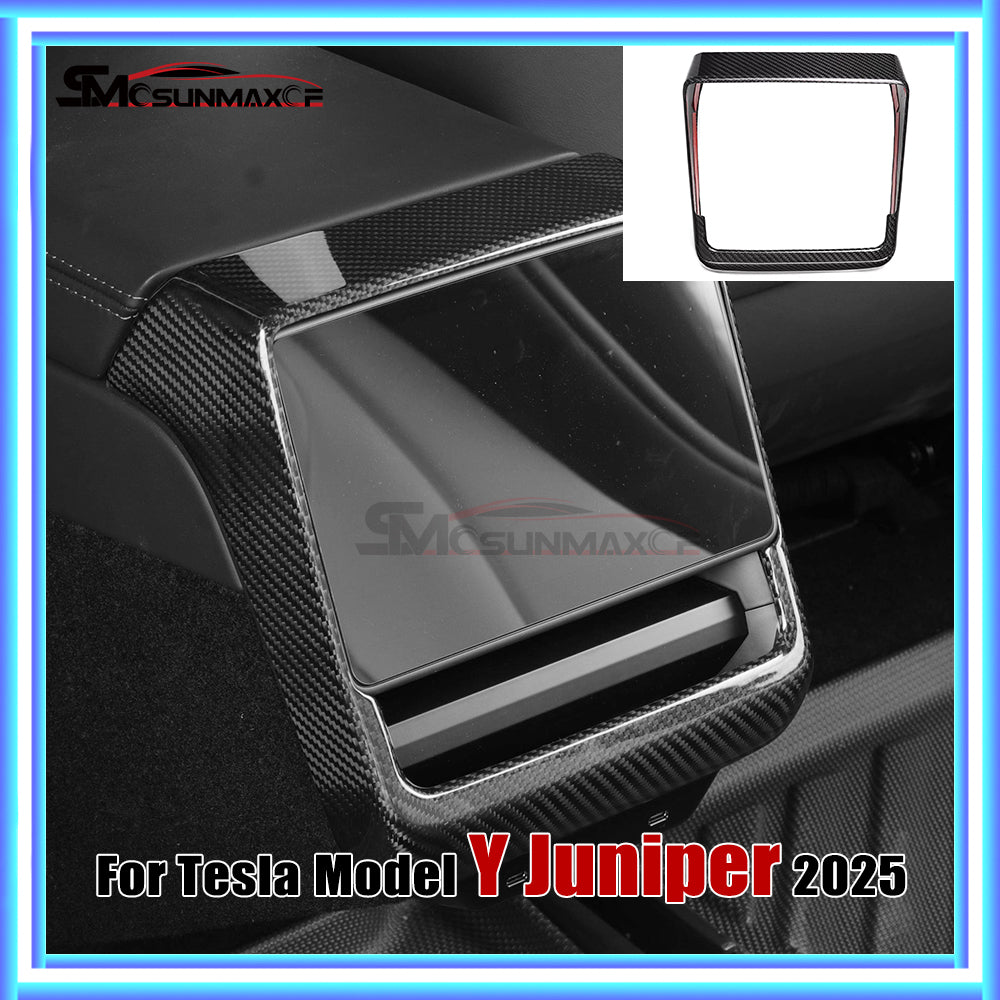 Real Carbon Fiber Rear Air Vent Frame Cover for Tesla Model Y Juniper (2025)