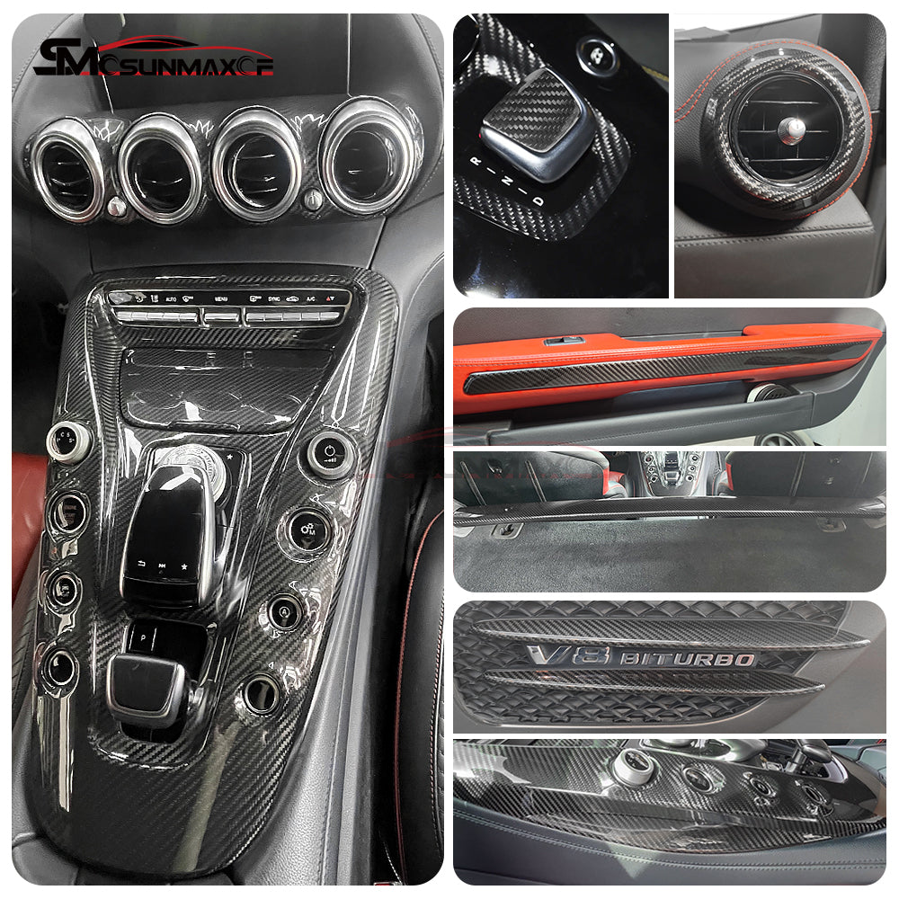 Отделка центральной консоли из углеродного волокна Mercedes-Benz AMG GT (2015-2018)