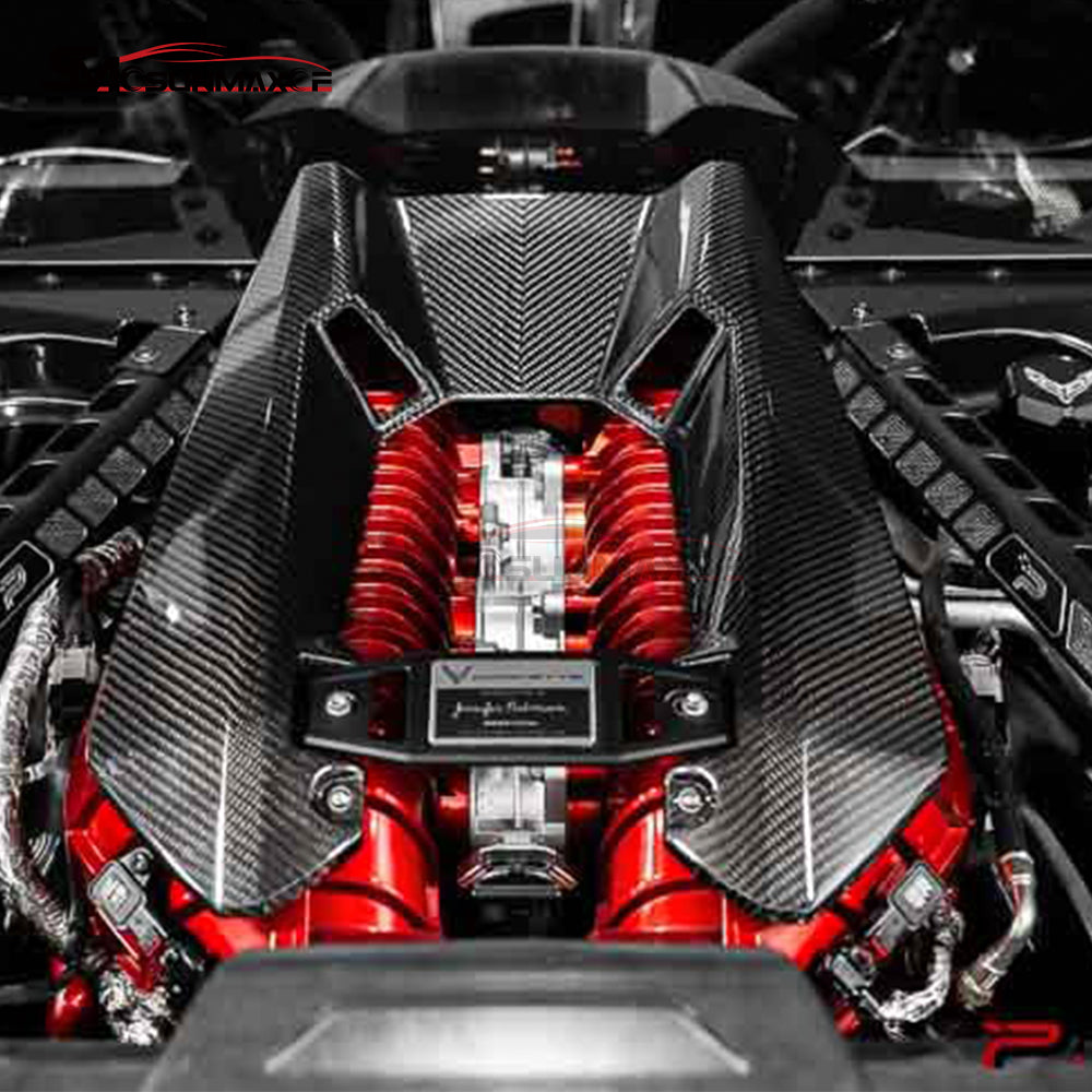 Garniture de capot moteur en fibre de carbone pour Chevrolet Corvette C8 Z06 2023-2024