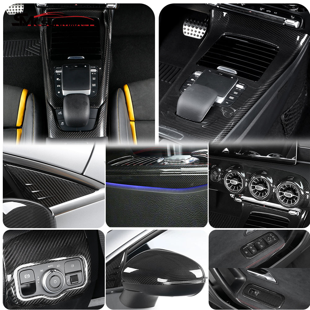 Mercedes-Benz A Class W177 V177 A35 A45 CLA C118 CLA45 Carbon Fiber Door Handle Trim (2020-2023)