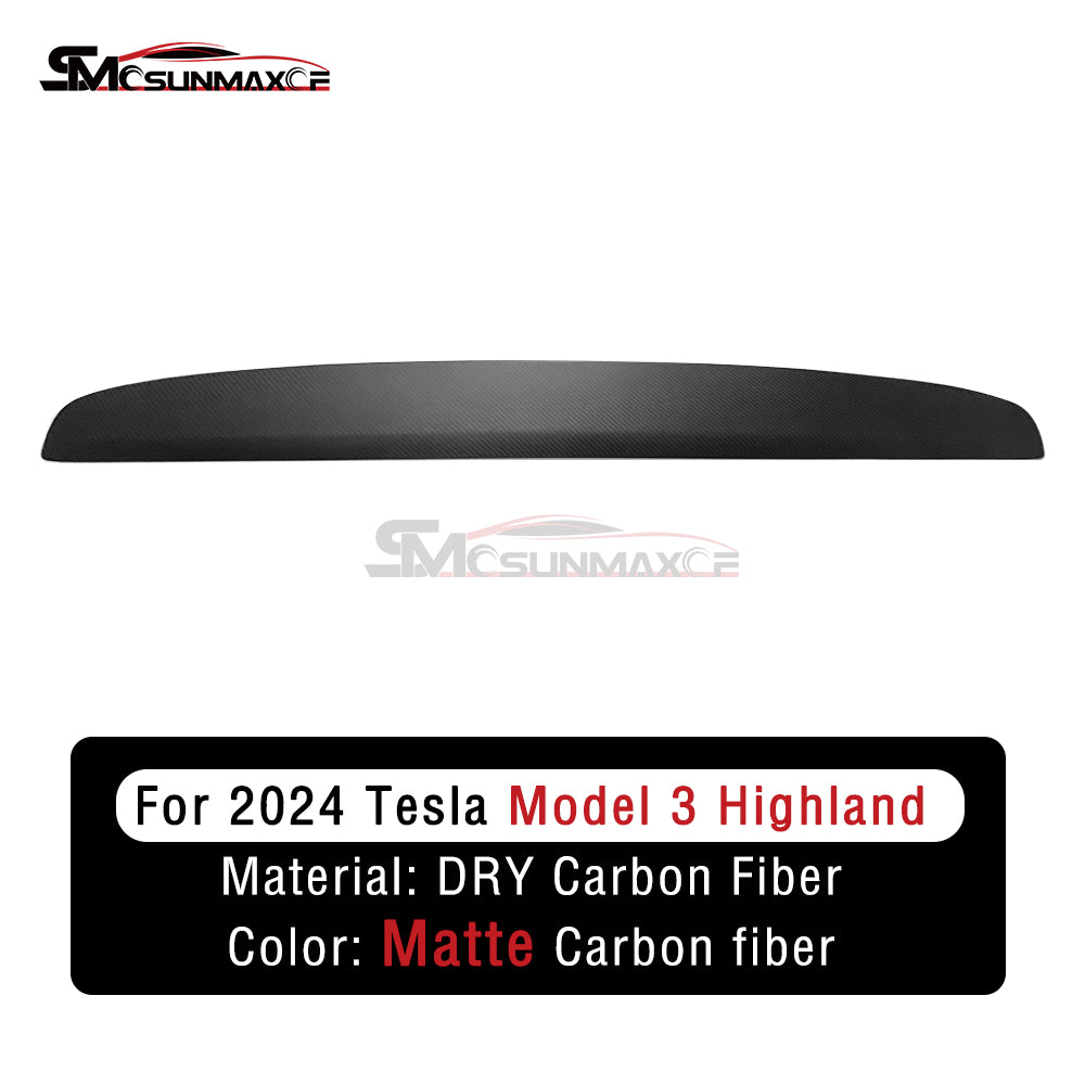 Remplacement du panneau de tableau de bord en fibre de carbone de la Tesla Model 3 Highland 2024