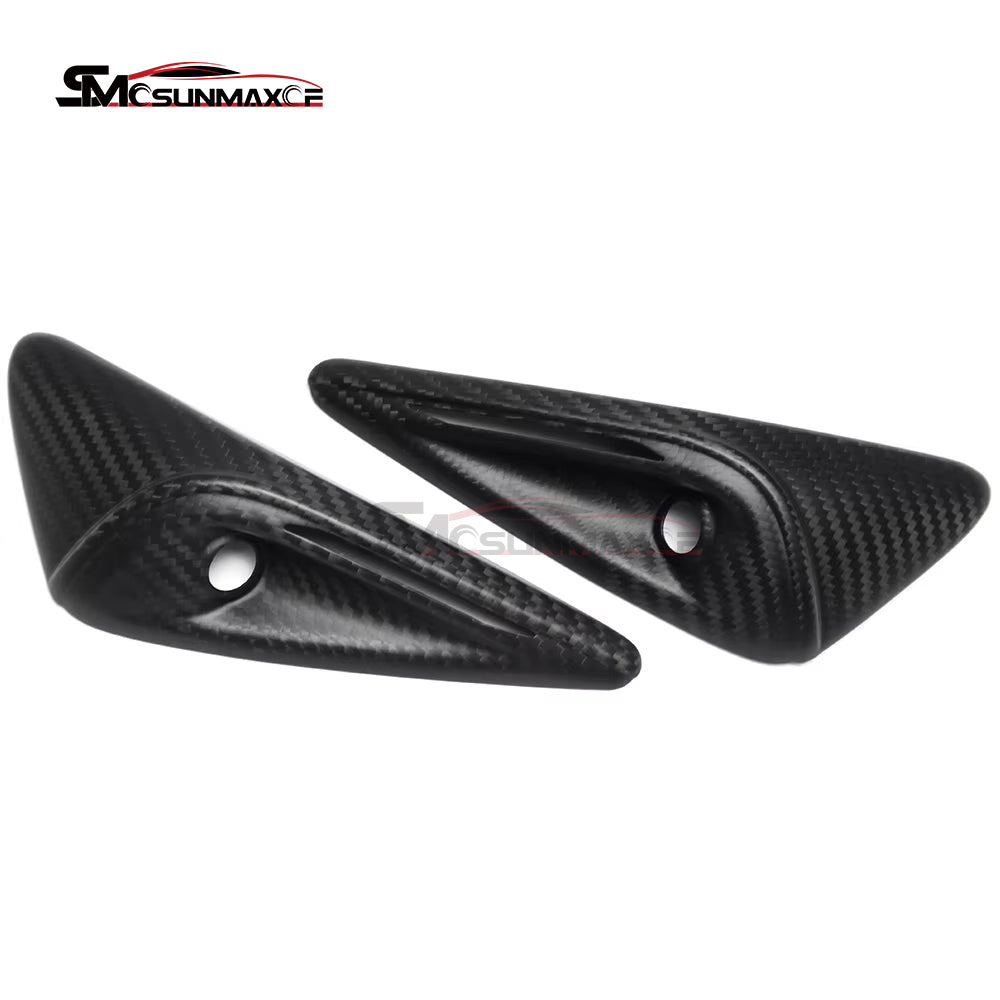 Real Carbon Fiber Side Fender Camera Turn Signal Cover for Tesla Model Y Juniper (2025)