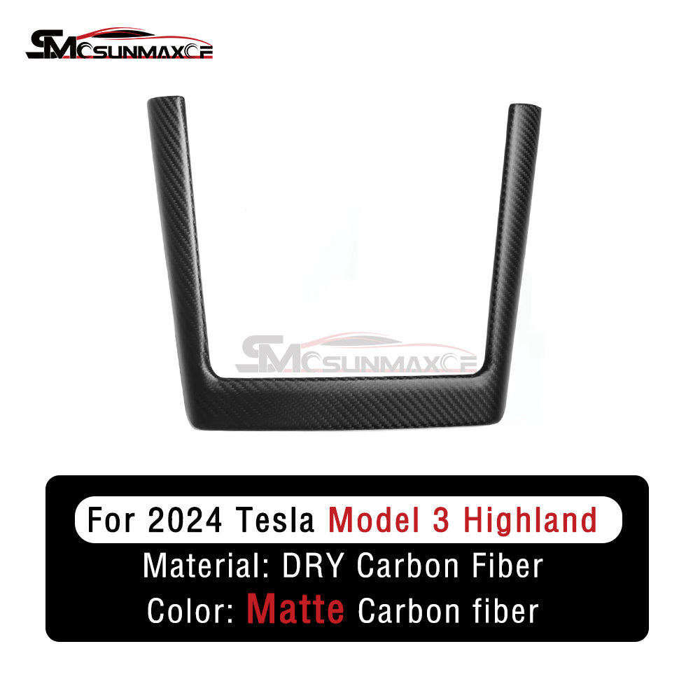 Cadre de chargement sans fil en fibre de carbone pour Tesla Model 3 Highland 2023-2024