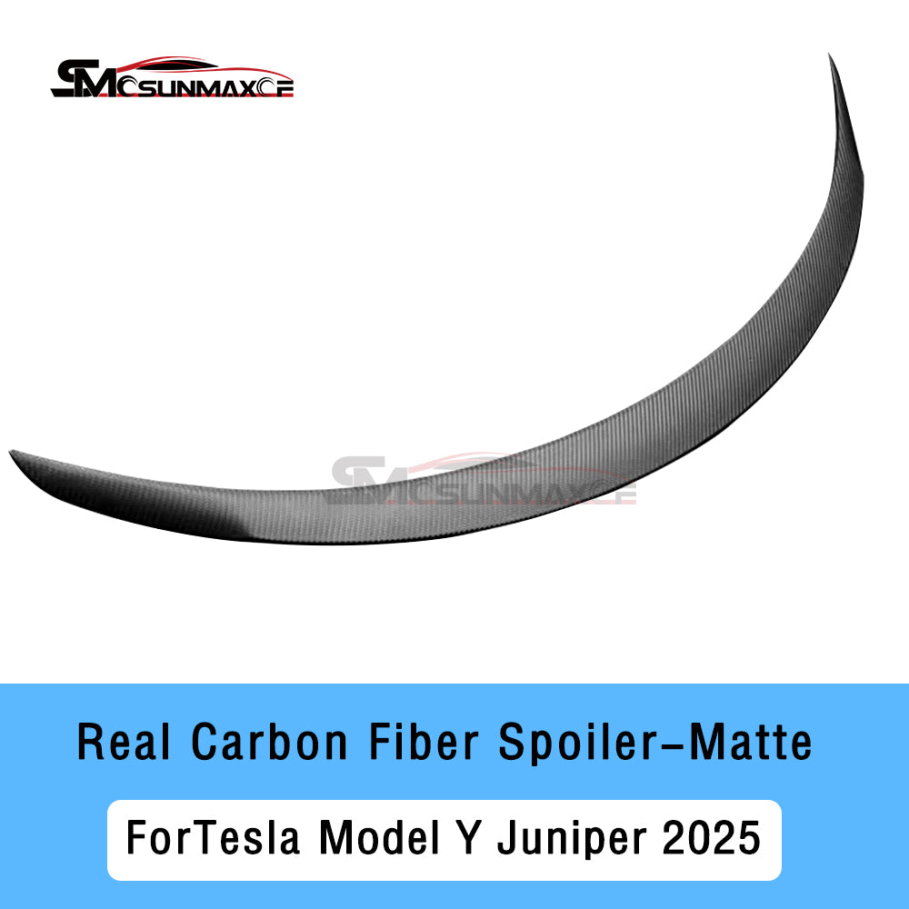 Real Carbon Fiber Rear Trunk Spoiler for Tesla Model Y Juniper Performance (2025)