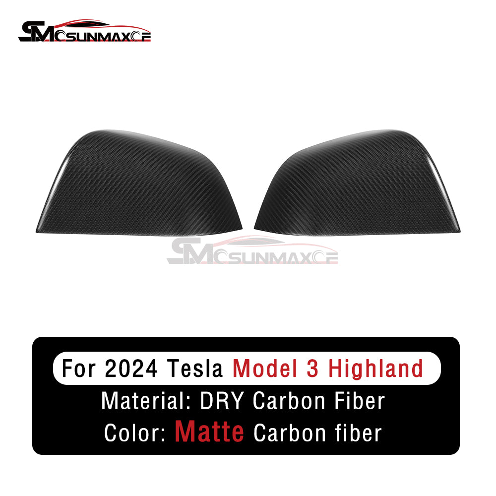 Coques de rétroviseurs latéraux en fibre de carbone pour Tesla Model 3 (2017-2024)