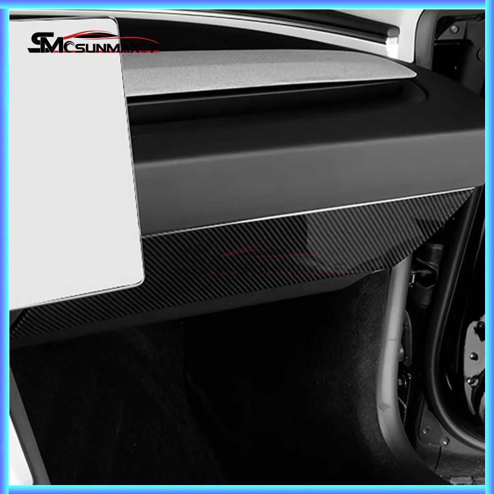 LHD Real Carbon Fiber Glove Box Panel Cover for Tesla Model Y Juniper (2025)