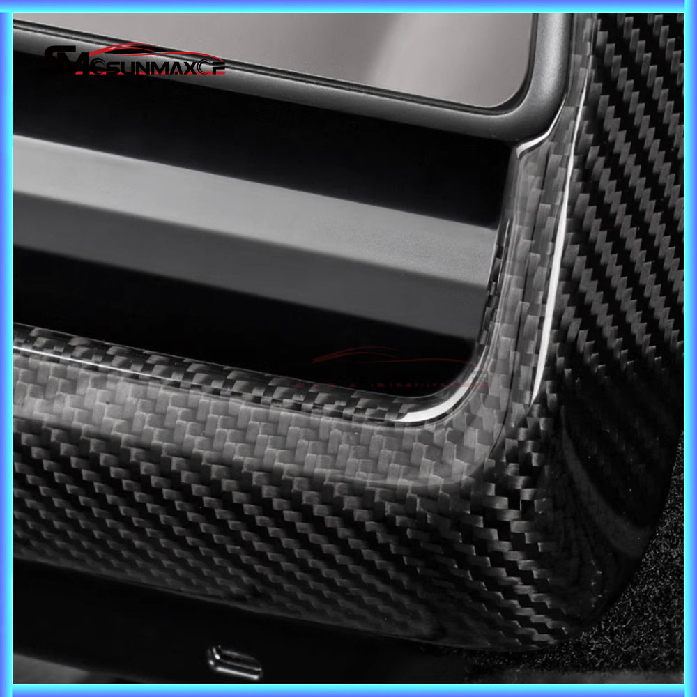 Real Carbon Fiber Rear Air Vent Frame Cover for Tesla Model Y Juniper (2025)