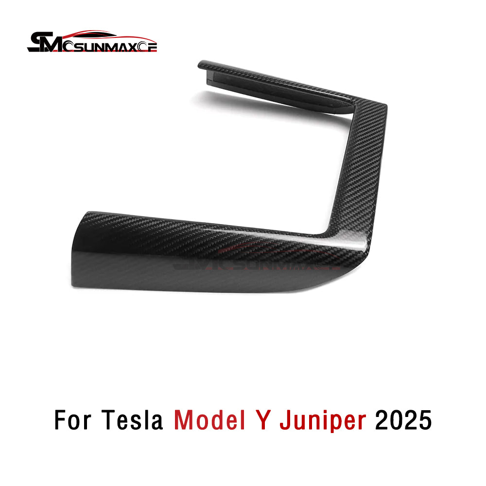 Real Carbon Fiber Wireless Charging Frame Cover for Tesla Model Y Juniper (2025)