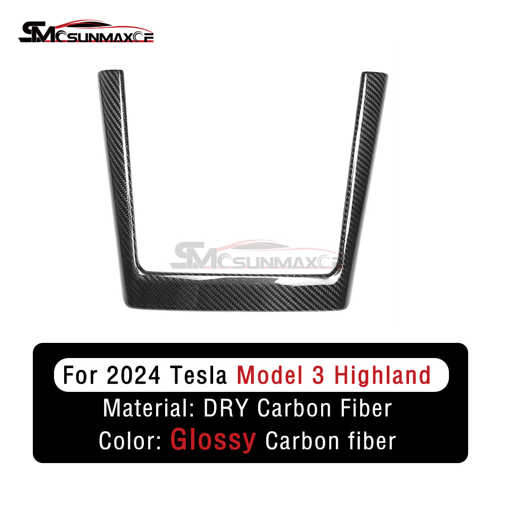Cadre de chargement sans fil en fibre de carbone pour Tesla Model 3 Highland 2023-2024