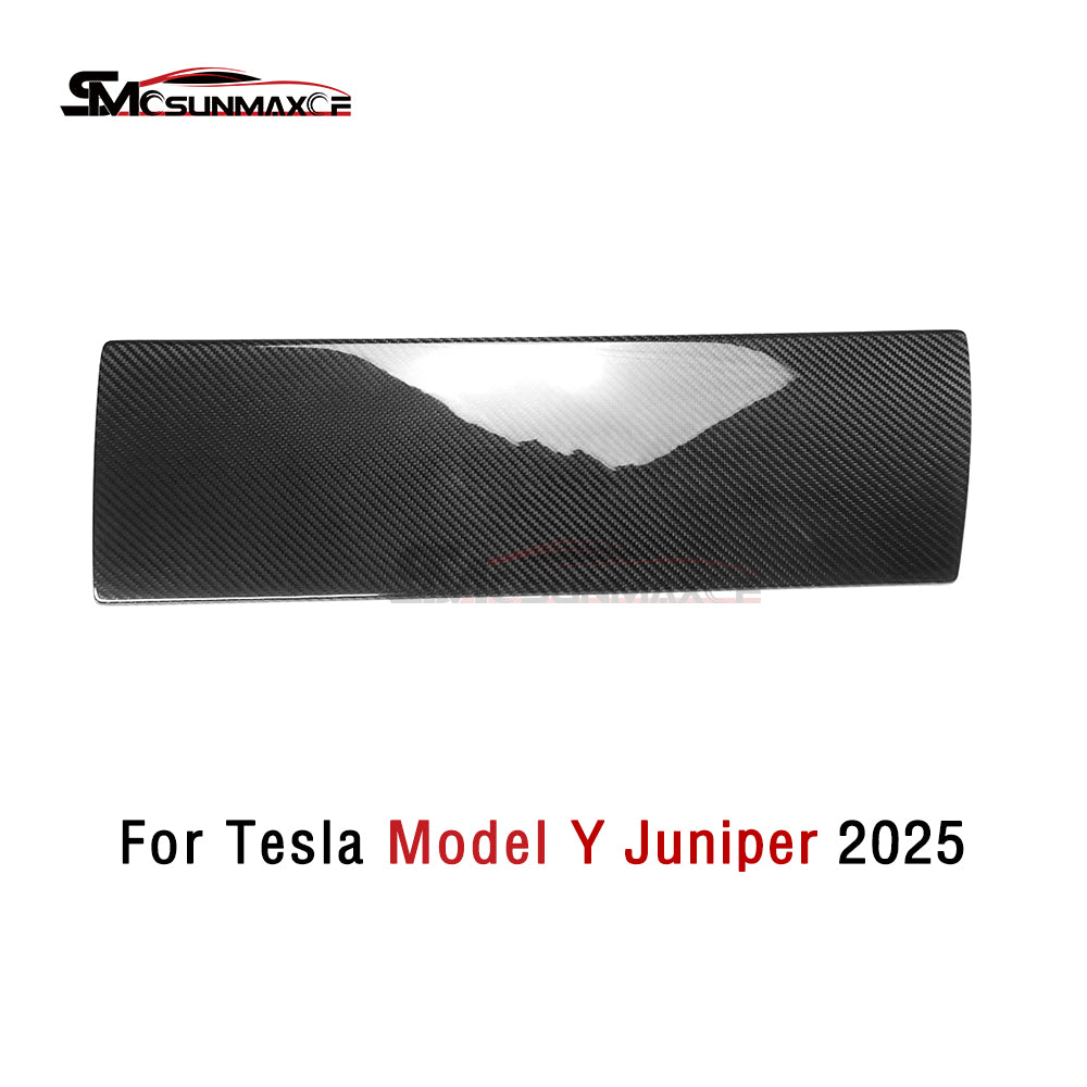 LHD Real Carbon Fiber Glove Box Panel Cover for Tesla Model Y Juniper (2025)