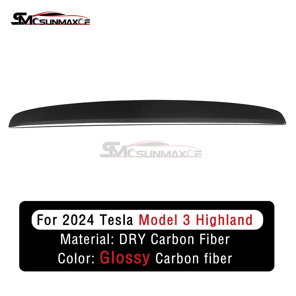Remplacement du panneau de tableau de bord en fibre de carbone de la Tesla Model 3 Highland 2024