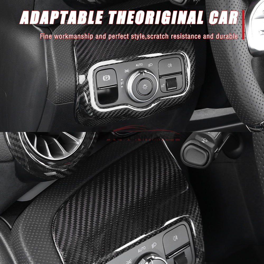 Mercedes-Benz W177 V177 CLA C118 A45S Carbon Fiber Headlight Switch Cover