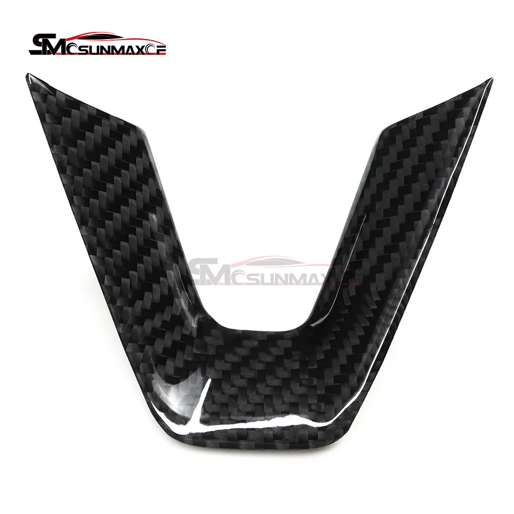 Real Carbon Fiber Steering Wheel Cover Trim for Tesla Model Y Juniper (2025)