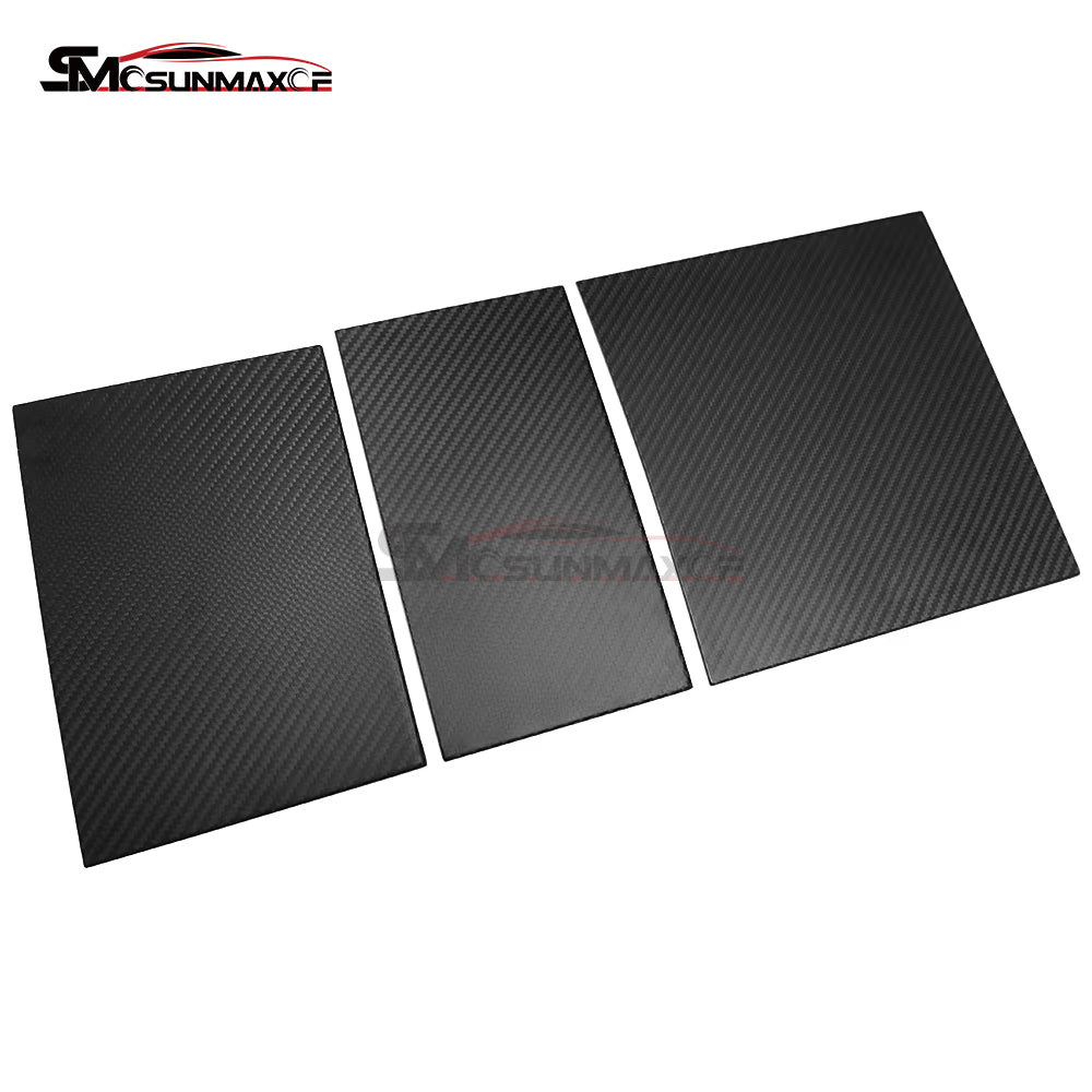 Garniture de console centrale en fibre de carbone véritable pour Tesla Model 3 Highland 2024, 3 pièces