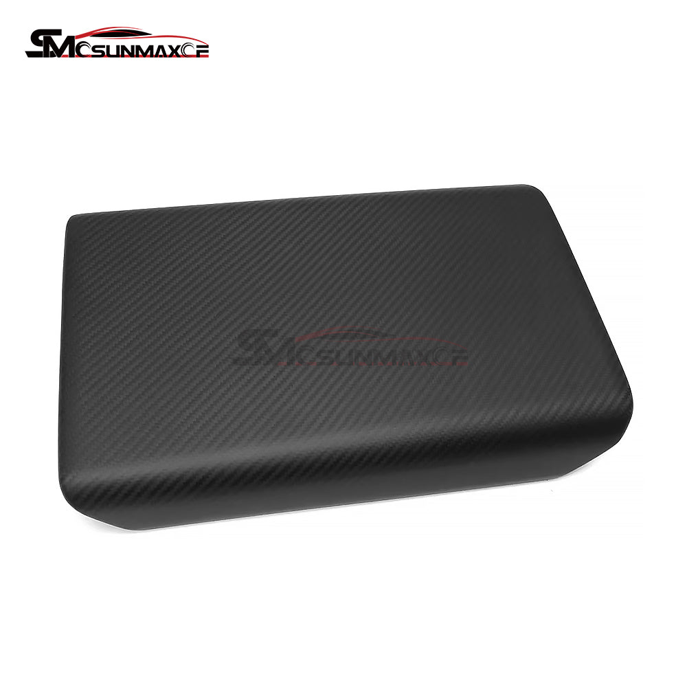 Housse d'accoudoir central en fibre de carbone pour Tesla Model 3 Highland 2024