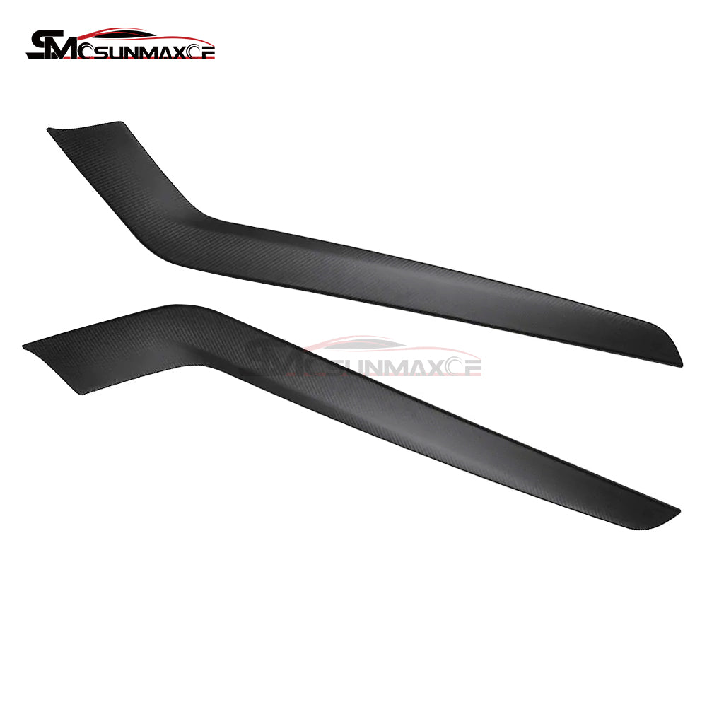 Panneau de garniture latéral de levier de vitesse en fibre de carbone pour console centrale Tesla Model 3 Highland 2024