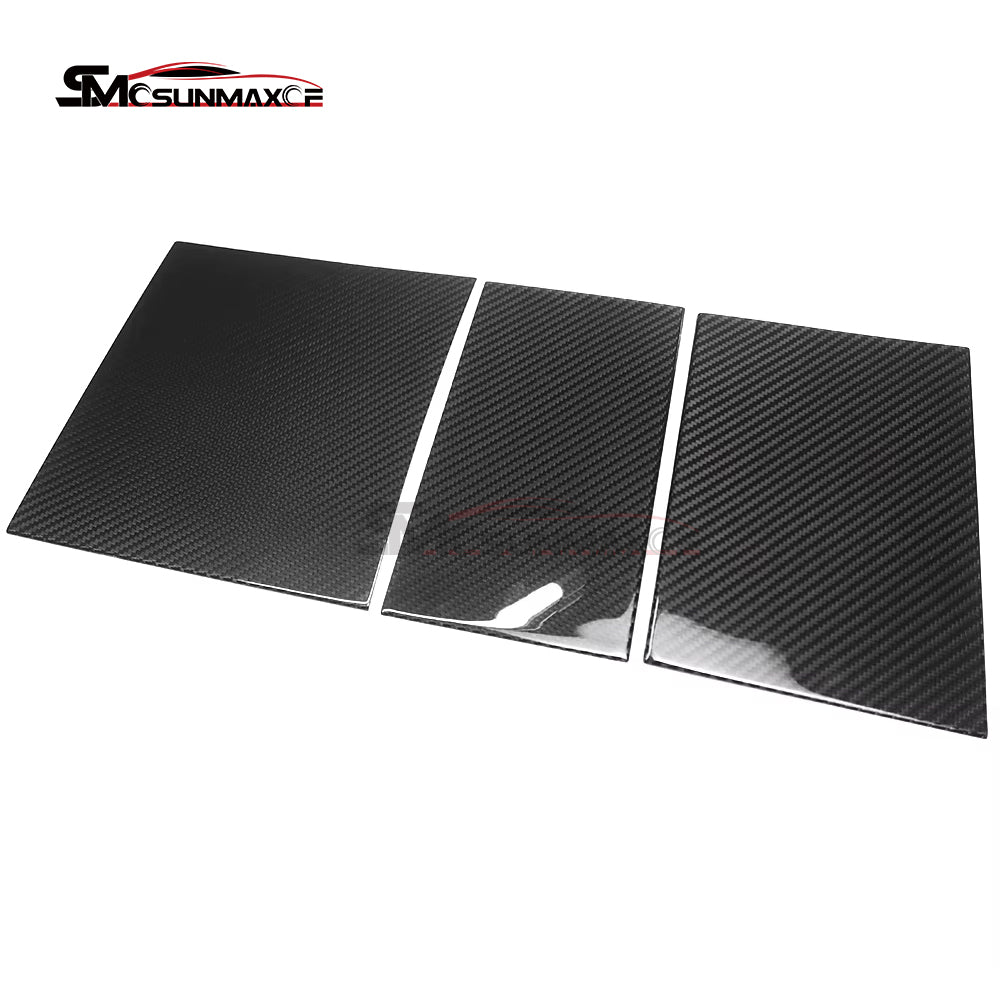 3pcs Real Carbon Fiber Center Console Panel Cover for Tesla Model Y Juniper (2025)