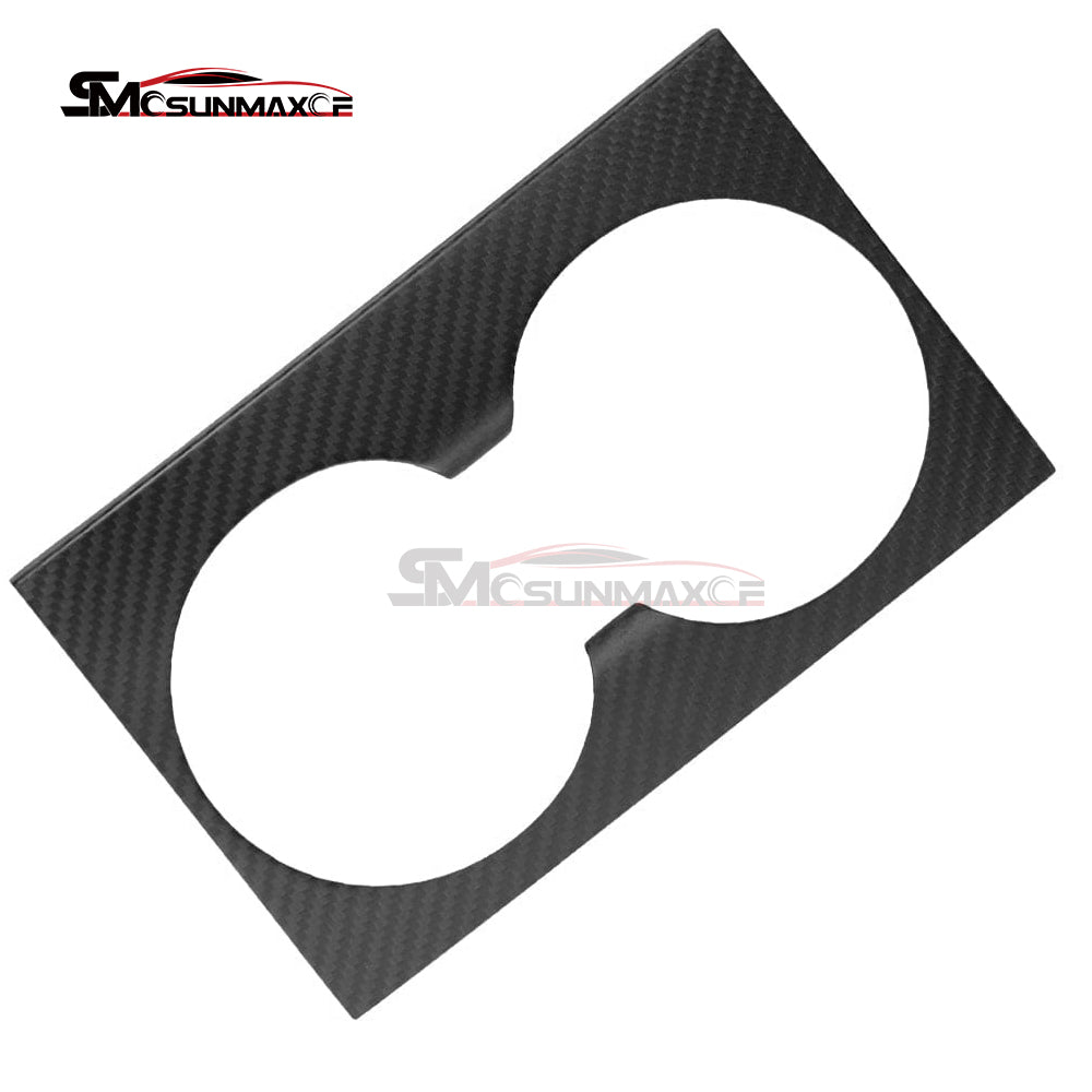 Real Carbon Fiber Front Cup Holder Panel Cover for Tesla Model Y Juniper (2025)