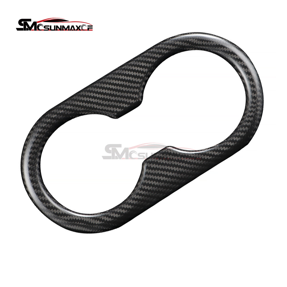 Carbon Fiber Rear Seat Cup Holder Panel Cover for Tesla Model Y Juniper (2025)