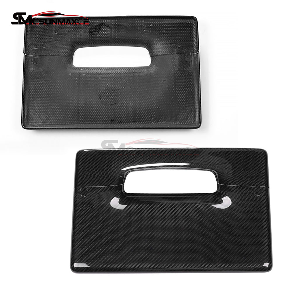 Garniture de protection de l'écran tactile de la console centrale en fibre de carbone pour Tesla Model 3 Highland 2024