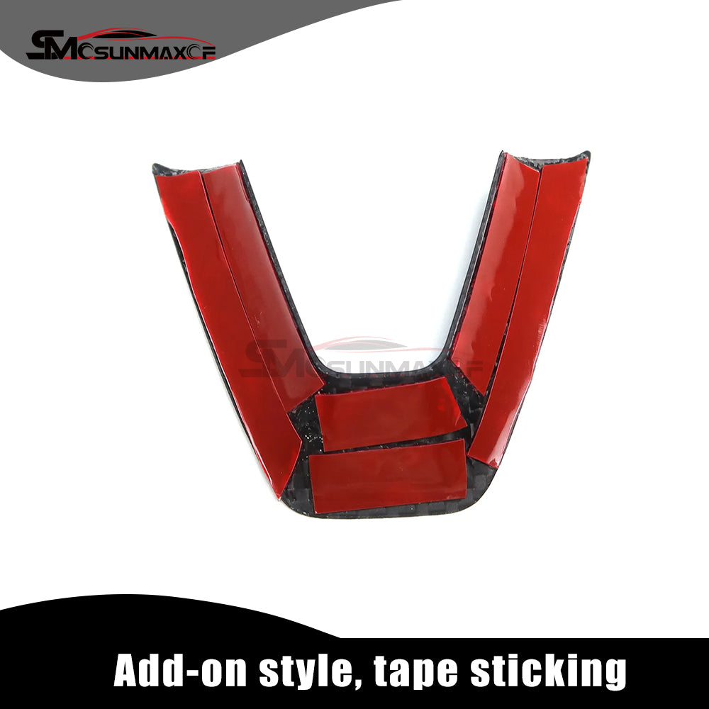 Tesla Model 3 Highland 2023-2024 Forged Carbon Fiber Steering Wheel Trim Cover