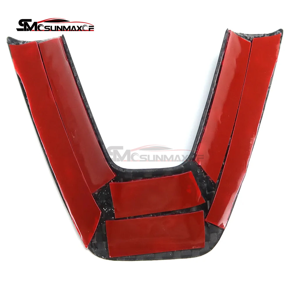 Real Carbon Fiber Steering Wheel Cover Trim for Tesla Model Y Juniper (2025)