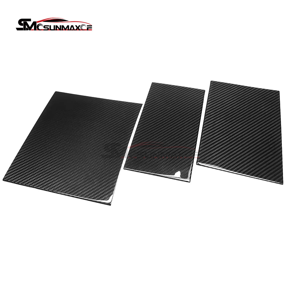 3pcs Real Carbon Fiber Center Console Panel Cover for Tesla Model Y Juniper (2025)