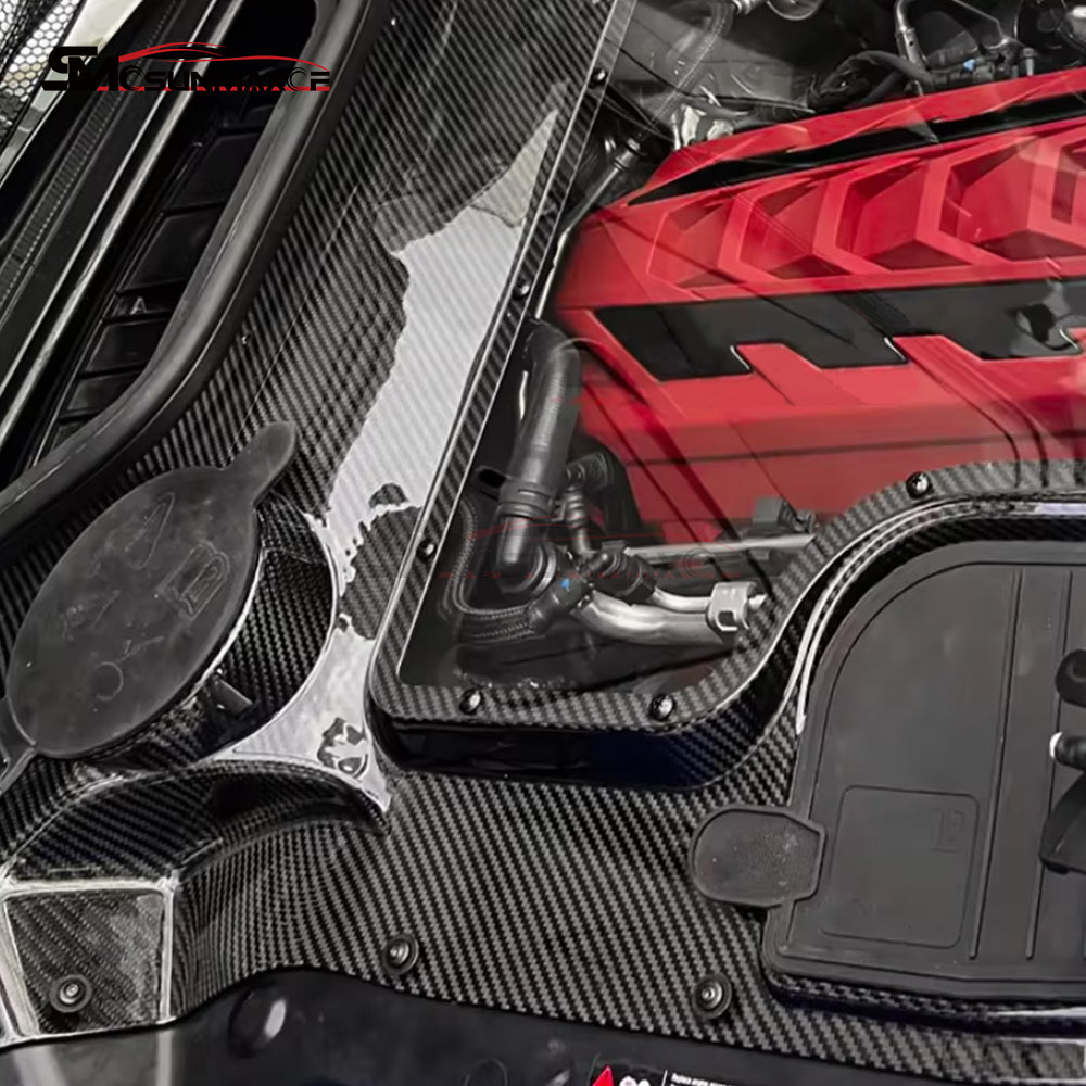 Capot moteur arrière en fibre de carbone pour Corvette C8 Cabriolet (2020-2024)