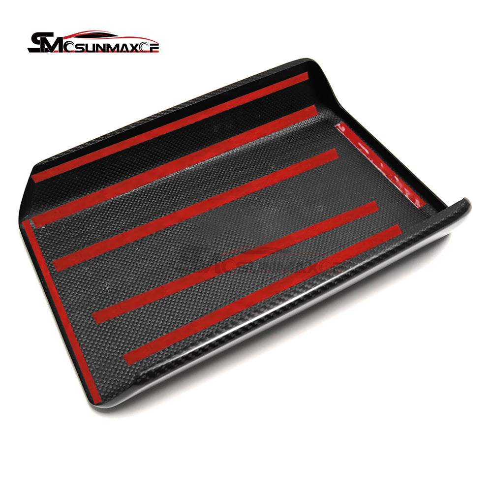 Carbon Fiber Armrest Box Panel Frame Cover for Tesla Model Y Juniper (2025)