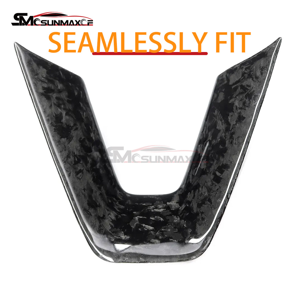 Tesla Model 3 Highland 2023-2024 Forged Carbon Fiber Steering Wheel Trim Cover