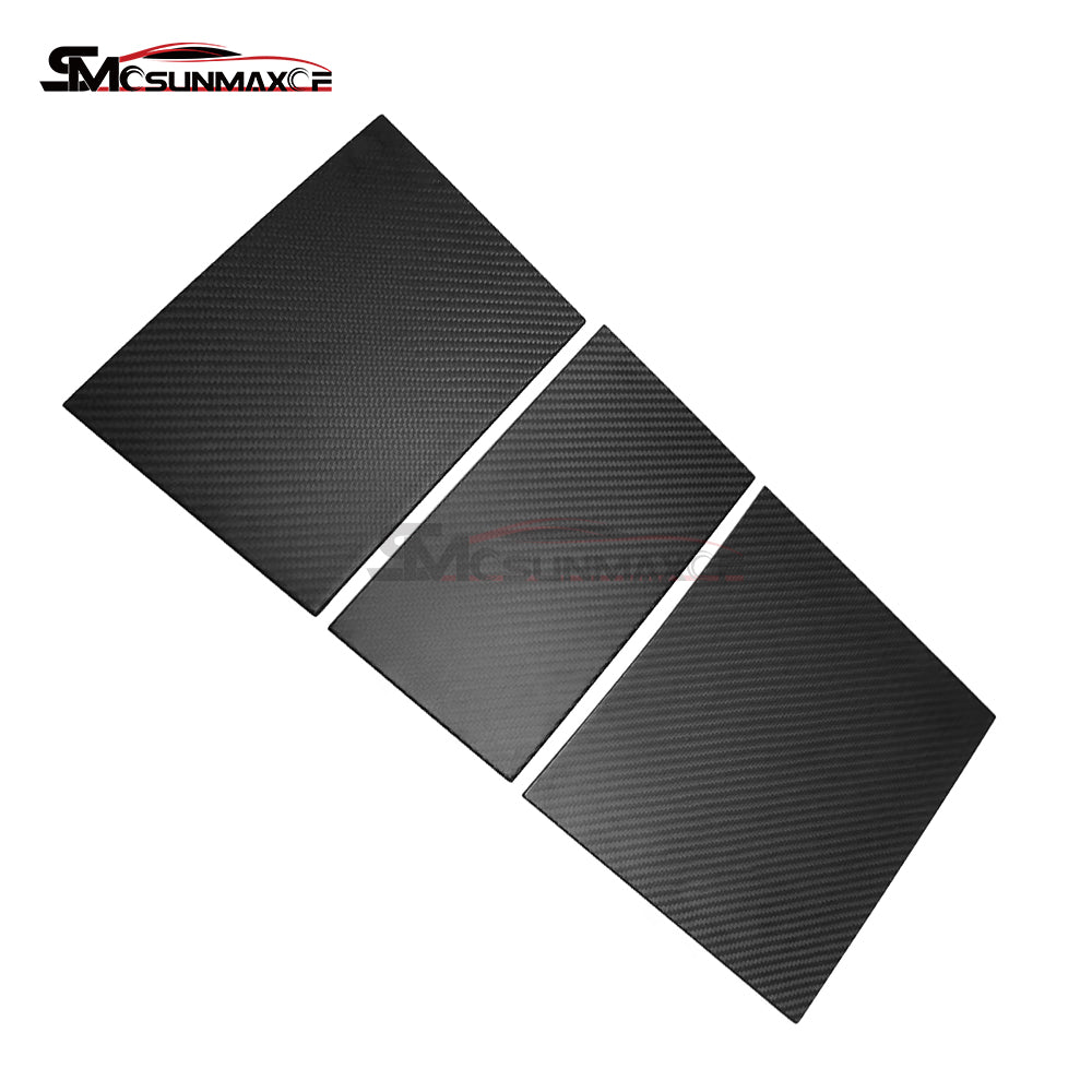 Garniture de console centrale en fibre de carbone véritable pour Tesla Model 3 Highland 2024, 3 pièces