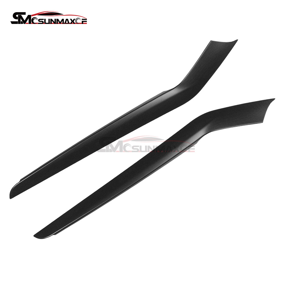 Panneau de garniture latéral de levier de vitesse en fibre de carbone pour console centrale Tesla Model 3 Highland 2024
