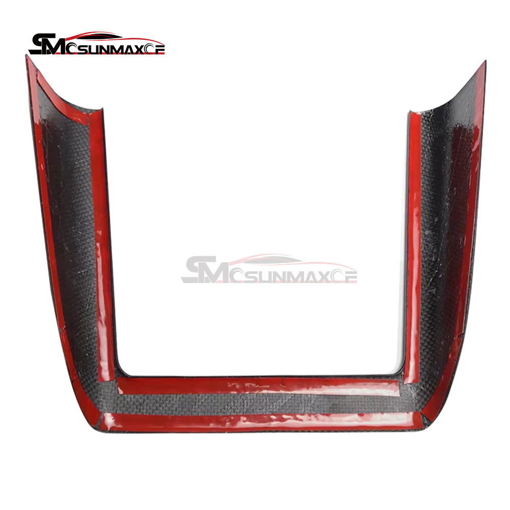 Real Carbon Fiber Wireless Charging Frame Cover for Tesla Model Y Juniper (2025)