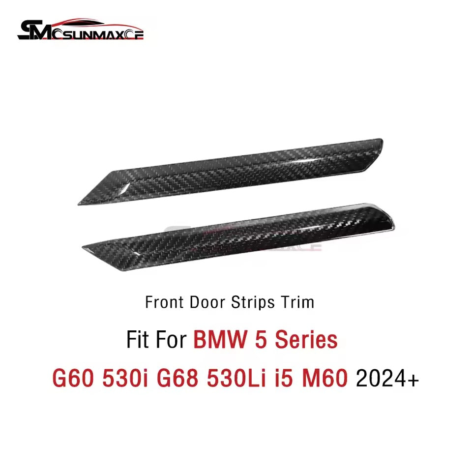 BMW 5 Series G60 G68 i5 M60 Carbon Fiber Door Panel Trim (2024)