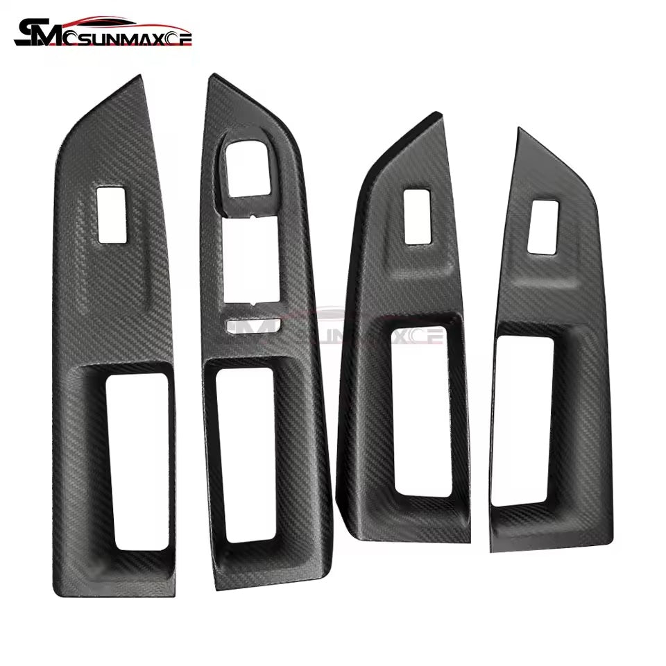 Volkswagen Golf 8 MK8 GTI GTE GTD R-Line Carbon Fiber Window Switch Panel Trim (2020-2024)