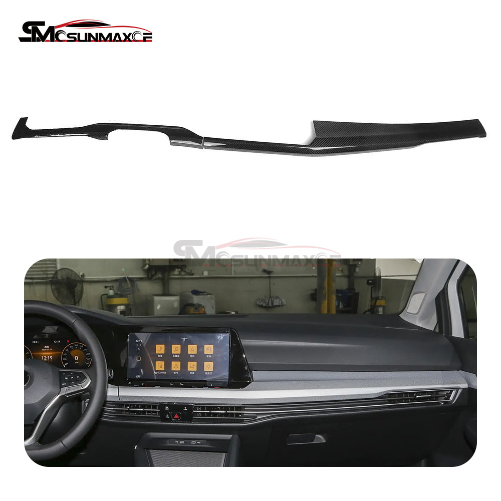 Volkswagen Golf 8 MK8 GTI GTE GTD R-Line Carbon Fiber Dashboard Trim (LHD, 2020-2024)