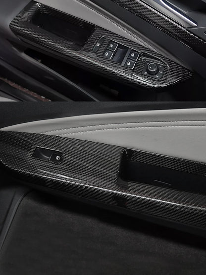 Volkswagen Golf 8 MK8 GTI GTE GTD R-Line Carbon Fiber Window Switch Panel Trim (2020-2024)