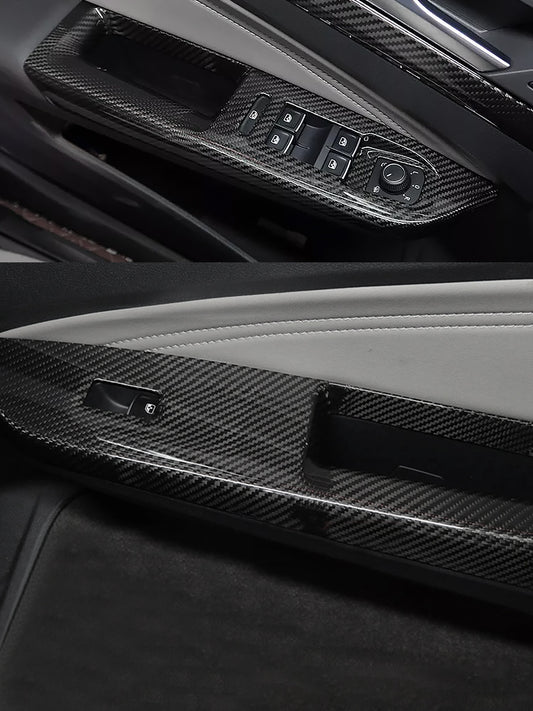 Volkswagen Golf 8 MK8 GTI GTE GTD R-Line Carbon Fiber Window Switch Panel Trim (2020-2024)