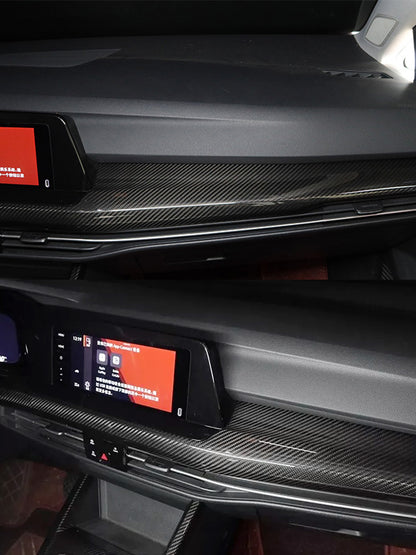 Volkswagen Golf 8 MK8 GTI GTE GTD R-Line Carbon Fiber Dashboard Trim (LHD, 2020-2024)